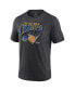 Фото #3 товара Men's Heathered Charcoal Golden State Warriors 2022 NBA Finals Champions Zone Hoops Tri-Blend T-shirt