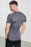 Фото #2 товара Pro Dri Fit Tight Fit Short Sleeve Top Slim Fit Erkek Body Tişört Gri Antrasit