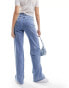 Фото #2 товара & Other Stories high rise straight leg jeans in light blue wash