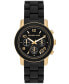 Фото #1 товара Часы Michael Kors Runway Quartz Gold Tone Black Watch 38mm