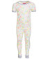 Фото #1 товара Toddler Snug Fit Floral Fruits Pajamas Set, Created for Macy's
