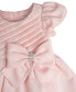 Baby Girl Pleated Satin Social Dress