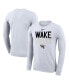 Фото #1 товара Men's White Wake Forest Demon Deacons On Court Bench Long Sleeve T-shirt