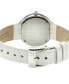 ფოტო #2 პროდუქტის Women's Arezzo White Leather Watch 33mm
