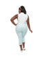 ფოტო #2 პროდუქტის Plus Size Fitted Capri Pants