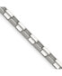 Stainless Steel Polished 4.8mm Square Link Chain Necklace