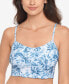 Фото #1 товара Salt + Cove 285875 Women's Juniors' Tie-Dyed Midkini Top Swimsuit, Size Small