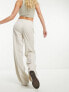 Фото #5 товара Stradivarius tailored straight leg trouser in mushroom