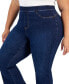Trendy Plus Size Curvy Pull-On Flare-Leg Jeans