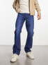 Фото #1 товара ASOS DESIGN straight leg jeans in dark wash blue