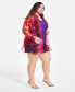 Фото #3 товара Блузка Nina Parker оверсайз с камуфляжным принтом Organza trendy Plus Size