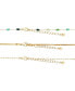 Crystal Bead Layered 3 Piece Necklace Set