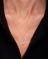 ფოტო #2 პროდუქტის Diamond Swirl Heart Pendant Necklace (1/4 ct. t.w.) in Sterling Silver, 18" + 2" extender