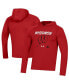 ფოტო #1 პროდუქტის Men's Red Wisconsin Badgers On Court Shooting Long Sleeve Hoodie T-shirt