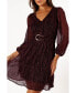 ფოტო #3 პროდუქტის Glimmer Long Sleeve Mini Dress