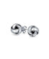 ფოტო #1 პროდუქტის Classic Braided Edge Love Knot Ball Stud Earrings For Women Mother Sterling Silver