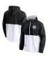 Men's Black, White Brooklyn Nets Anorak Block Party Windbreaker Half-Zip Hoodie Jacket