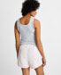 Фото #2 товара Women's Striped Poplin Boxer Sleep Shorts XS-3X, Created for Macy's