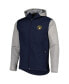 Фото #3 товара Men's Navy, Heather Gray Milwaukee Brewers Alpha Full-Zip Jacket