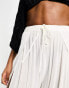 ASOS DESIGN Tall wide leg beach trousers with high splits in cream 44 - фото #6