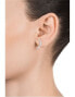 Фото #2 товара silver asymmetrical earrings with zircons Popular 71061E000-30