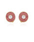 Gold-Tone Pave Stone Clip On Stud Earrings