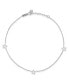 ფოტო #2 პროდუქტის Star Anklet with Adjustable 1" Ext. in 14k White and Yellow Gold