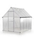 Фото #2 товара Premium Outdoor Greenhouse Aluminum Frame, Polycarbonate Panels, Vent and Hinged Door