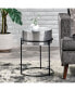 Фото #3 товара Modern Chic Aluminum Hammered Top Side Table