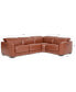 Фото #12 товара Lexanna 4-Pc. Leather Sectional with 2 Power Motion Recliners, Created for Macy's