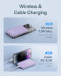 Фото #9 товара Внешний аккумулятор Baseus Mini 5000mAh 20W + кабель USB-C 20V / 3A фиолетовый