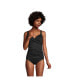 Фото #6 товара Petite V-Neck Wrap Underwire Tankini Swimsuit Top Adjustable Straps