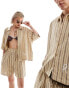 Reclaimed Vintage unisex textured stripe shirt co-ord