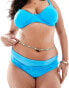 Фото #1 товара DesignB London Curve pearl and bead belly chain in turquoise