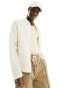 ASOS DESIGN broderie harrington jacket in stone