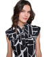 ფოტო #5 პროდუქტის Women's Printed Handkerchief-Hem Midi Dress