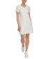 ფოტო #1 პროდუქტის Women's Metallic-Logo V-Neck Short-Sleeve Dress