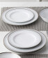 Фото #10 товара Silver Colonnade 4 Piece Dinner Plate Set, Service for 4