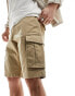 Фото #4 товара GANT relaxed fit twill cargo shorts in khaki beige