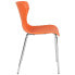 Фото #1 товара Lowell Contemporary Design Orange Plastic Stack Chair