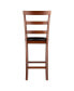 Simone 2-Piece Wood Cushion Ladder-Back Counter Stool Set