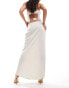 Фото #2 товара New Look linen maxi skirt in stone