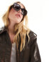 Фото #8 товара ASOS DESIGN 70s square sunglasses in black