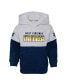 Фото #2 товара Toddler Boys and Girls Heather Gray, Navy West Virginia Mountaineers Playmaker Pullover Hoodie and Pants Set