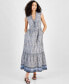 Фото #1 товара Women's Printed Cotton Sleeveless Midi Dress
