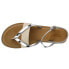 Фото #6 товара TOMS Lexie Metallic Flat Womens Silver Casual Sandals 10011783