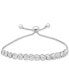 Lab-Grown White Sapphire Bolo Bracelet (3-7/8 ct. t.w.) in Sterling Silver