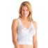 Plus Size Front-Close Longline Wireless Posture Bra Белый, 42D - фото #1