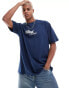 New Look classic car oversized t-shirt in navy