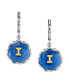 ფოტო #9 პროდუქტის Silver Tone Blue Enamel Gold Tone Initial Earrings